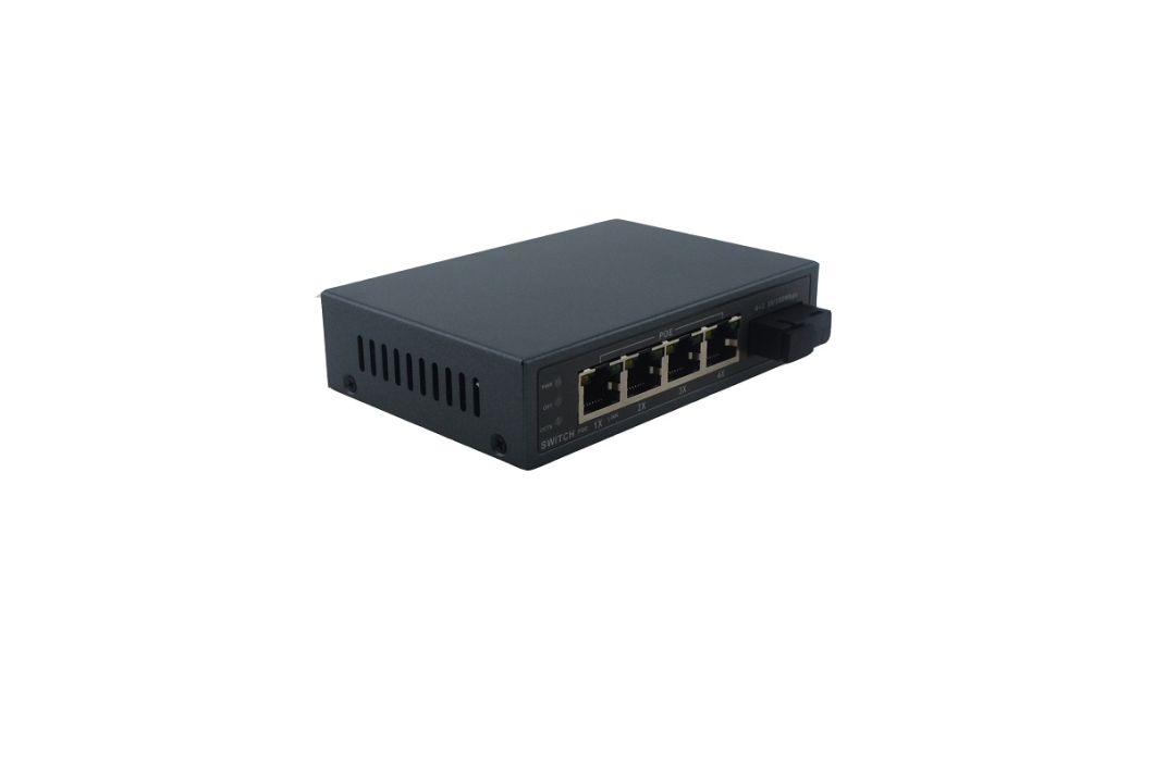 Unmanaged with 65W Power Adapter Standard Switch Poe 100m Ethernet Switch with 4 Port Poe and 1sc Uplink